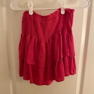 Pink Tiered Skirt